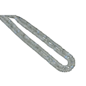 Cuentas Heishi de piedra lunar arcoíris natural de calidad, forma de neumático liso, cuentas de piedra lunar arcoíris natural con corte de rueda liso, venta al por mayor - Product Image 3