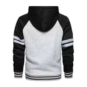 Unique Design <b>Black</b> Grey Color Hoodies For <b>Men</b> Anti- Bacterial Long Sleeves Cotton Fabric New Popular Pullover Hoodies For <b>Men</b> - Product Image 2
