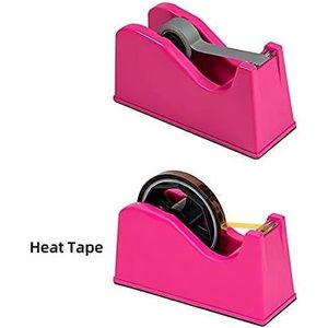 Distributeur de ruban adhésif de bureau rouge rosé, lesté et antidérapant - Product Image 3
