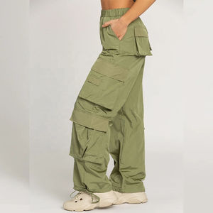 Pantalon cargo pour femme, sur mesure, OEM, coton et polyester, respirant, séchage rapide, écologique, avec cordon de serrage - Product Image 2