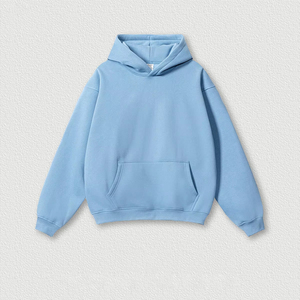 Vente en gros de sweats à capuche unisexes en molleton lourd 320 g/m², 100 % coton, personnalisables, respirants, décontractés, avec impression numérique du logo sur le devant - Product Image 1
