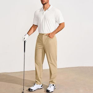 Pantalon de golf pour homme taille haute avec plusieurs poches, séchage rapide, décontracté, taille élastique avec cordon de serrage, idéal pour les voyages ou le travail - Product Image 4