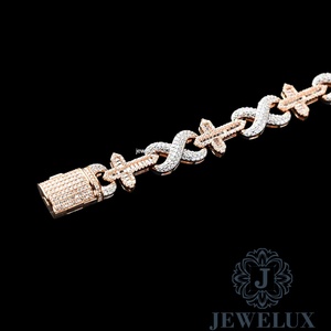High Quality Moissanite Diamond Tennis Bracelet <b>Iced</b> <b>Out</b> Hip Hop Jewelry for Men and Women Custom Gold Silver Plated <b>Chain</b> - Product Image 1