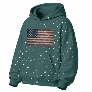 Sudadera con Capucha Oversize de Alta Calidad y Diseño Moderno en Color Verde Bosque, Estilo Urbano, con Hombros Caídos, en Algodón - Product Image 3
