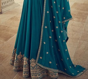 Robe de réception Bollywood, dernière collection, tenue indienne pakistanaise pour femmes, robe prête-à-porter exclusive, vêtement ethnique, 80143 - Product Image 6