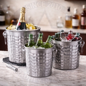 Cubo de Hielo de Acero Inoxidable de 5L con Diseño Floral Dorado Estilo Europeo para Cerveza, Vino, Jugo, Whisky, Hogar, Restaurante, Fiesta - Product Image 4