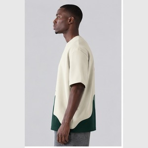 Camiseta Oversize de Hombros Caídos de Poliéster/Algodón Tejido, Suministro del Fabricante, Estampado Personalizado, Camiseta Unisex Lisa para Hombre, Estilo Urbano - Product Image 6