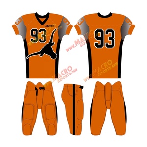 ชุดยูนิฟอร์มอเมริกันฟุตบอลไซส์ใหญ่ แห้งเร็ว ระบายอากาศ ป้องกันรังสียูวี ผลิตจากโพลีเอสเตอร์ พร้อมเสื้อหมายเลข  ขายส่ง - Product Image 4