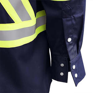 Camisa de Trabajo Reflectante Resistente al Fuego, Alta Visibilidad, Manga Larga, Ropa de Seguridad Industrial, Uniforme de Ingeniería FR Profesional - Product Image 6
