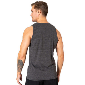 Camiseta sin mangas de algodón para hombre, estilo casual, vintage lavado, corte holgado, con botones y insignias personalizables, ecológica y de secado rápido. - Product Image 3