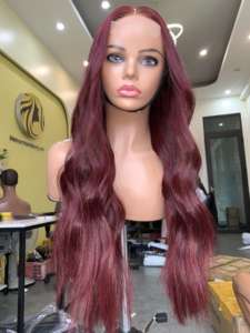 Extensions de cheveux Remy vierges non traités, cuticules alignées, 36 pouces, trame simple, style vagues océaniques ondulées, Vnhl Vietnam - Product Image 6