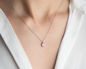 Light <b>Amethyst</b> Pendant February Birthstone Pear Cut Purple Gemstone 925 Sterling Silver 14K Gold Plated Gift - Product Image 6