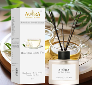 Natural Wild <b>Orange</b> Handmade Glass Reed Diffuser Set 50 ml Rattan Sticks Long Lasting <b>Essential</b> <b>Oil</b> Base 100+ Indian Scents - Product Image 2