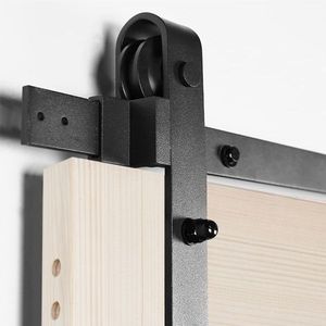 36 Pollici. X 84 Pollici Porta scorrevole in legno massello di abete non rifinito da 6,6 piedi con kit ferramenta per porta scorrevole e maniglia a telaio a K, richiede Si - Product Image 6