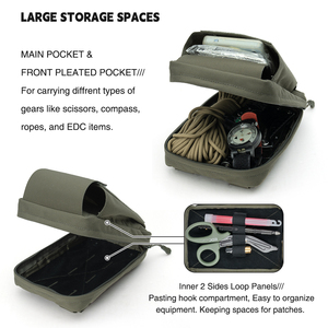 ชุดยุทธวิธีกระเป๋า500D ผ้าไนลอนสีเขียวกลางแจ้งกระเป๋าอเนกประสงค์อเนกประสงค์กระเป๋ายุทธวิธีกระเป๋าอรรถประโยชน์ EDC - Product Image 3