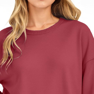 Sweat-shirt surdimensionné pour femme, de haute qualité, conçu sur mesure, avec logo personnalisé sur le devant, en tissu molletonné 100% coton - Product Image 6