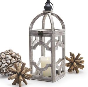 โคมไฟไม้ทำจากไม้ดีไซน์โบราณเป็นมิตรต่อสิ่งแวดล้อมกรอบหรูหราสำหรับตกแต่งภายในและภายนอกสินค้ามาให้แสงสว่างแบบร้อน - Product Image 1