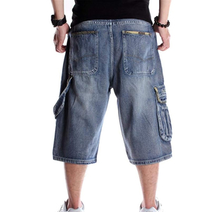 Wholesale Vintage Denim Jorts Acid Wash Men Women Baggy Fit Streetwear Custom Logo <b>Shorts</b> - Product Image 2