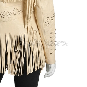 แจ็คเก็ตหนังแท้สไตล์ตะวันตกสำหรับผู้หญิง ออกแบบคุณภาพสูง แฟชั่นทันสมัย ขายส่งและรับสั่งทำ - Product Image 4