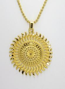 Pendant Gold Plated Brass Alloy Designer With Earring <b>Chain</b> Pendant Set Trendy Traditional Export Designer Jewelry Pendants - Product Image 2