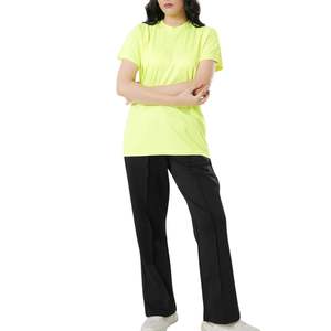 T-shirt de sport léger et respirant pour femme, en coton épais de haute qualité, à manches courtes, avec impression de logo personnalisée, vente en gros - Product Image 3