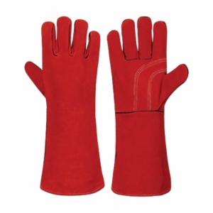 Gants de soudage en cuir de vachette renforcé, résistants à la chaleur et aux étincelles, pour la sécurité industrielle, la lutte contre les incendies, le barbecue et la manipulation du bœuf - Product Image 1