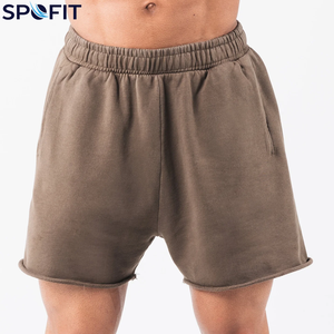 กางเกงขาสั้นคุณภาพสูง ซักแล้วสีซีดแบบวินเทจ ผ้าฝ้าย 100% เฟรนช์เทอร์รี่ สไตล์สตรีทแวร์ สำหรับผู้ชาย - Product Image 6