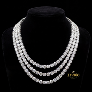 Collar de Cadena de Eslabones de Moissanita VVS, Plata de Ley 925, Chapado en Oro, Joyería Hip Hop Unisex Personalizada - Product Image 3