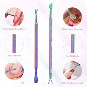 Herramienta Empujadora de Cutículas de Acero Inoxidable de Doble Punta A y S Network, con Punta Plana y Redondeada, Set de Cuidado de Manicura Reutilizable - Product Image 3