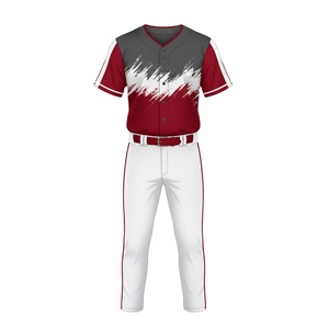 Uniforme de Béisbol Personalizado 2026, Transpirable, con Cuello en V, Unisex, Corte Activo, Sublimado, para Equipos, Venta al Por Mayor - Product Image 1