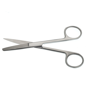 Ciseaux chirurgicaux droits de 13 cm, tranchants et à bout arrondi, en acier inoxydable, instrument de dissection et de coupe pour la chirurgie - Product Image 2