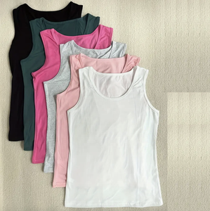 Camisetas sin mangas de algodón y fibra de bambú transpirables para mujer, tallas grandes, con logo personalizado, de verano, desde Pakistán - Product Image 1
