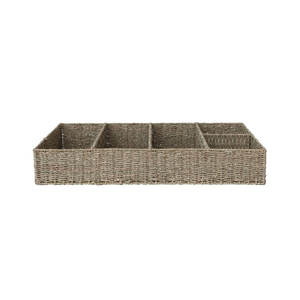 Plateau sectionnel en jonc de mer tissé à la main naturel pour cuisine et salle à manger Organisation Camping Accessoire de cuisine - Product Image 2