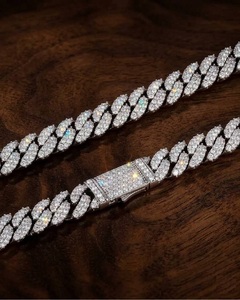 Collar de Cadena de Lujo con Diamantes Moissanite, Estilo Hip-Hop, para Hombre y Mujer, Disponible para Exportación - Product Image 6