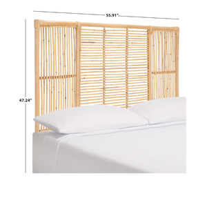 Tête de lit rectangulaire en rotin écologique, prix de gros imbattable, pour lits King Size et Queen Size, idéale pour les chambres bohèmes, rustiques ou de style ferme. - Product Image 4