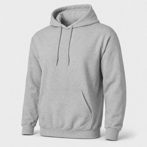 Sudadera con Capucha Blanca para Hombre, Color Sólido, Felpa de Algodón, Informal, para Otoño, con Bolsillo Delantero, Corte Regular - Product Image 4