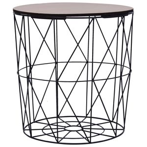 Juego de 3 mesas de centro apilables medianas de metal negro - Product Image 3