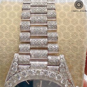 Montre de luxe pour homme en acier inoxydable Charm Jewells, cadran 40 mm, bracelet 20 cm, mouvement mécanique, étanche 10 bars, date automatique, fonction push - Product Image 2