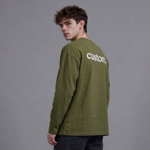 Men's White Basic Long Sleeve Tee 100% Cotton O Neck Straight Fit Soft Comfortable Casual <b>Shirt</b> Wholesale Clothing Supplier - Product Image 5