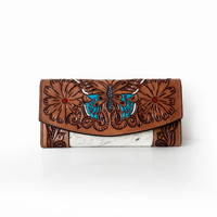 Pochette pour femme en cuir véritable 100% fait main, style vintage, personnalisable avec broderie géométrique et pompon, porte-cartes portable sculpté – Vente en gros
