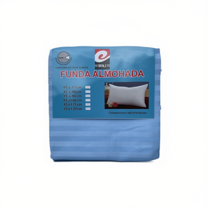 Fodera per cuscino rettangolare Fun Fun Da 100% poliestere, tinta unita blu, 90 cm, chiusura a busta, stile semplice, per uso domestico - Product Image 3