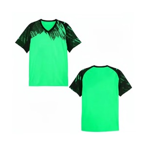 เสื้อฟุตบอลคอวีสีเหลืองดำสำหรับผู้ชาย แขนสั้น ผ้าโพลีเอสเตอร์ดูดซับความชื้น พิมพ์ลาย สำหรับผู้ใหญ่ ทุกฤดูกาล - Product Image 3