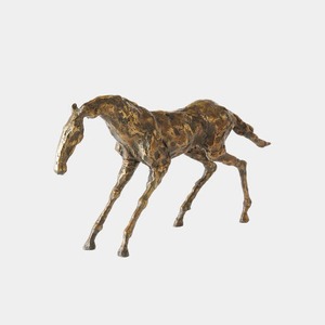 Sculpture de cheval en bronze faite à la main, figurine animale, décoration de table, art traditionnel pour salon - Product Image 1