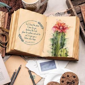 Leather Hardcover <b>Notepad</b> Sewing Binding Vintage Style Writing Sketching Journal 220 Pages Multiple Colors Available - Product Image 4