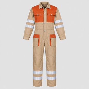 . Ropa de trabajo industrial moderna con colores vivos, detalles reflectantes y tela resistente para garantizar la seguridad y comodidad del trabajador. - Product Image 1