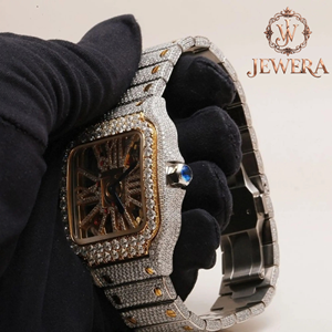 นาฬิกาข้อมือผู้ชายสุดหรู สแตนเลสสตีล หน้าปัดอะนาล็อก ประดับเพชรระยิบระยับ ระบบจักรกลอัตโนมัติ คุณภาพสูง ขนาด 41 มม. เหมาะสำหรับงานแต่งงาน - Product Image 6
