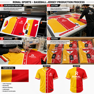 Uniforme de Béisbol Personalizado para Hombre, Ropa Deportiva con Impresión por Sublimación, Cierre de Botones, Jersey de Béisbol Personalizado - Product Image 5