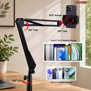 5 Core <b>Tablet</b> Floor <b>Stand</b> 360 Rotatable Adjustable Overhead Universal Bed Phone iPad <b>Stand</b> - Product Image 5