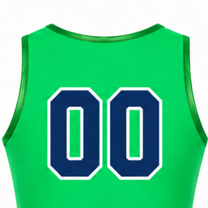 <b>Green</b> Cheerleading Jersey Sleeveless <b>Crop</b> <b>Top</b> Breathable Sports Uniform Custom Team Training Athletic Wear Performance Apparel - Product Image 4