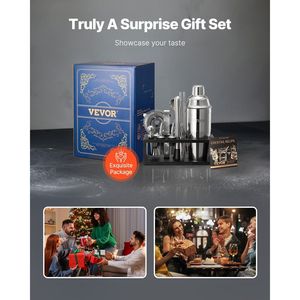 Juego de Coctelería de Acero Inoxidable de 13 Piezas, Herramientas de Bar con Soporte de Bambú, Kit de Bartender para Martini, Accesorios que Incluyen Cuchara Mezcladora - Product Image 6